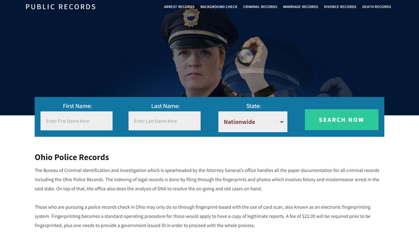 Ohio Police Records | Get Instant Reports On People